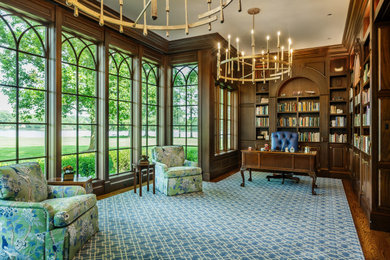 Inspiration for a timeless home office remodel in Other
