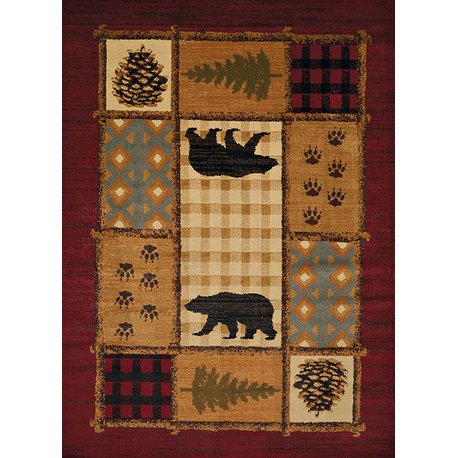 United Weavers Affinity Lodge Mosaic Lodge Rug, Multi (750-05775), 1'10"x3'0"