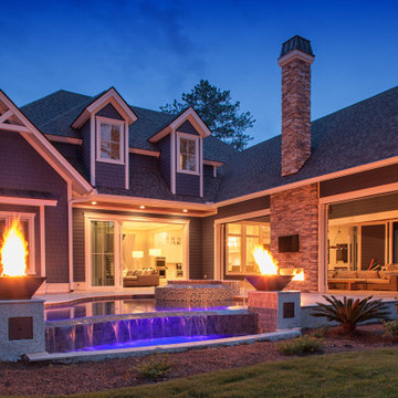 Bluffton Negative Edge Pool and Elevated Spa
