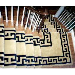 Custom Stair Runner with Greek Key Border - Carpet Tiles