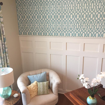 Trellis Allover Stenciled Piano Room