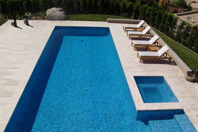 Example of a trendy pool design in Los Angeles