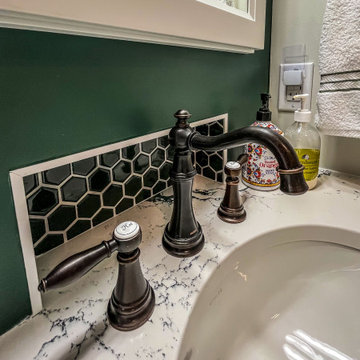 Master Bath Remodel with Custom Cabinetry and Tiled Shower