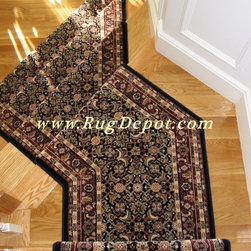 Dynamic Brillant Herati Navy - Carpet Tiles