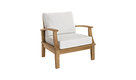 Marina Outdoor Premium Grade A Teak Wood Armchair, Natural White