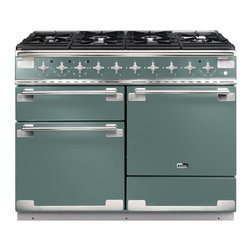 Falcon Elise 110 Dual Fuel in Mineral Green with brushed nickel trim - Cooktops