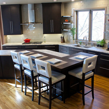Black Cabinets Natural Floor