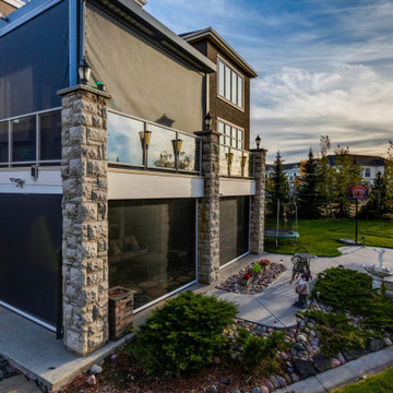 Adjustable StruXure Pergola & Lower Walkout Enclosed with Phantom Screens