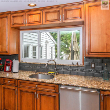 New Sliding Window in Beautiful Kitchen - Renewal by Andersen Long Island