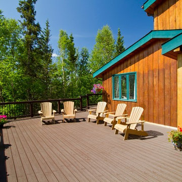Interconnected Carport, Side and Back Decks Featuring Under Deck Roofing