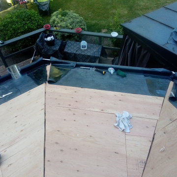 Cedar conversion, with built in epdm rubber gutter system and fascia boards
