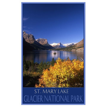 Ike Leahy Glacier National Park St. Mary's Lake Art Print, 12"x18"
