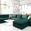 FRANCESCO Sectional Sleeper Sofa, Green, Right