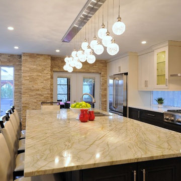 Ottawa Transitional Kitchen and stairs