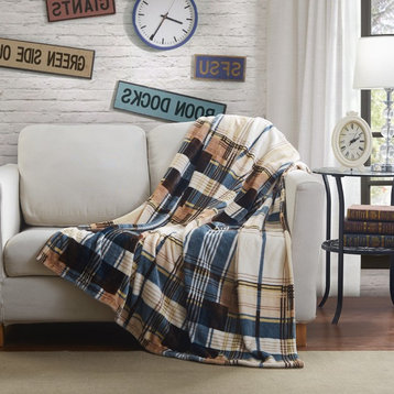 Tartan Plaid Super Soft Warm Winter Cabin Throw Blanket, 50"x60"
