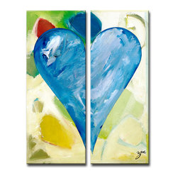 Ready2HangArt - Heartwork "Zurich" 2-Piece Canvas Art Set, 30"x12" - Prints And Posters