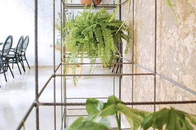 Estantería verde: recreación de un jardín vertical
