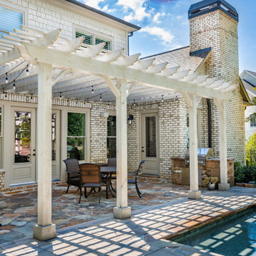 Outdoor Living Space with Pool in Milton