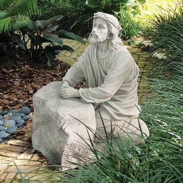 Jesus themed mural garden