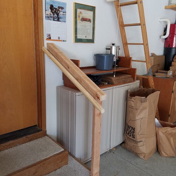 Entry steps from garage into house