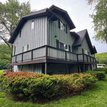 PURE BLACK ROOF - Rear Landscaping & Deck View