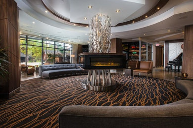 Inspiration for a modern home design remodel in Toronto