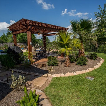 Stand Alone Pergola with Beautiful Pool & Landscaping