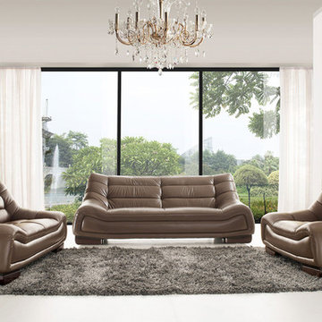 6073 Sofa Set | Brown Leather