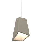 Besa Lighting - Besa Lighting 1XT-SKIPTN-LED-SN Skip - One Light Pendant with Flat Canopy - Our four sided geometrically-shaped Skip natural mini pendant is equipped with a cement-based angle cut shade, while concealing a focused light source for effective task lighting. Produced from natural elements and industrially inspired, this pendant offers a look that will easily merge into the recent urban decorating trend. The 12V cord pendant fixture is equipped with a 10' braided coaxial cord with teflon jacket and a low profile flat monopoint canopy. These stylish and functional luminaries are offered in a beautiful brushed Bronze finish.  Canopy Included: TRUE  Shade Included: TRUE  Cord Length: 120.00  Canopy Diameter: 5 x 5 x 0Skip One Light Pendant with Flat Canopy Tan ShadeUL: Suitable for damp locations, *Energy Star Qualified: n/a  *ADA Certified: n/a  *Number of Lights: Lamp: 1-*Wattage:35w MR16 Halogen bulb(s) *Bulb Included:Yes *Bulb Type:MR16 Halogen *Finish Type:Bronze