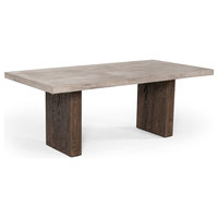 Modrest Rime Modern Concrete and Oak Dining Table