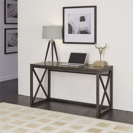 Homestyles Xcel Wood Writing Desk in Brown