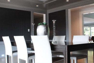 Minimalist dining room photo in New York