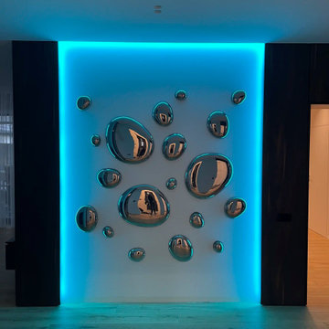 LED 3D Mirror Wall Decor for Modern Living Room