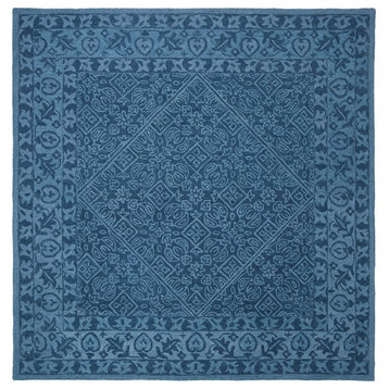 Safavieh Dip Dye Collection DDY151 Rug, Navy Blue, 7' Square