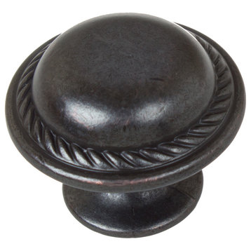 1-1/8" Round Rope Cabinet Hardware Pulls Oil Rubbed Bronze, Set of 20
