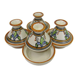 Le Souk Ceramique - Mini Stoneware Tagines, Set of 4, Salvena Design - Specialty Cookware