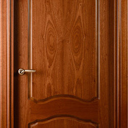 Prefinished Interior Single Door African Sapele Veneer Arched 2_panel - Interior Doors