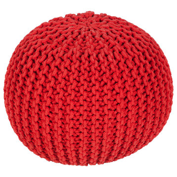Malmo Sphere Pouf, Red