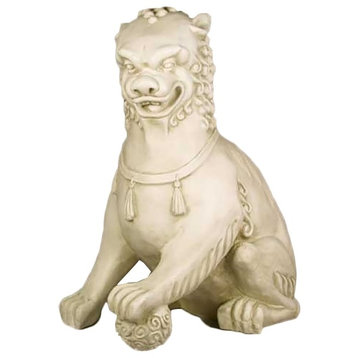 Foo Dog With Left Paw Up-35H, Display Asian/Eastern