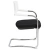 Fauve Visitor Chair (Set of 4) - White/Chrome