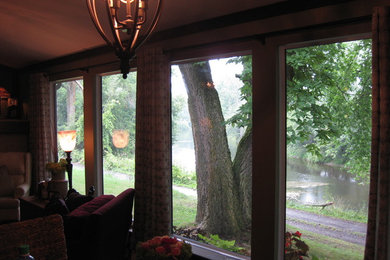 Eclectic living room photo in Toronto