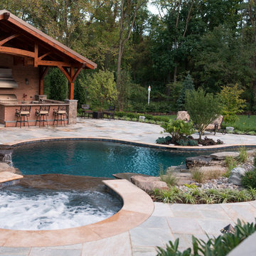 Inground Pool & Spa with Cabana