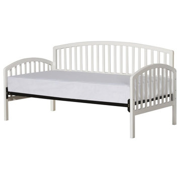 Hillsdale Carolina Twin Wooden Spindle Daybed With Suspension Deck in White