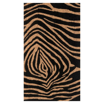 nuLOOM Jute and Sisal Thalia Animal Prints Outdoor Area Rug, Natural 1' 5"x2' 5"