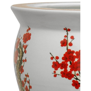 14" Cherry Blossom Porcelain Fishbowl
