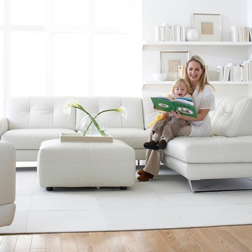 Natuzzi Editions Leather Sectional Sofa