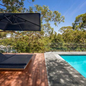 Outdoor entertainment area (Landscaping, Decking, Pool and Tiling.)