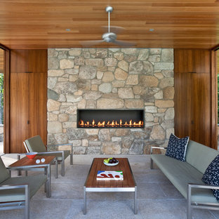 Linear Broken Glass Gas Fireplace Houzz