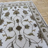 3 x 5 Handmade Ivory Persian Tabriz With Silk Oriental Rug