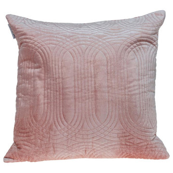 Parkland Collection Iphis Transitional Pink Throw Pillow PILL21380P